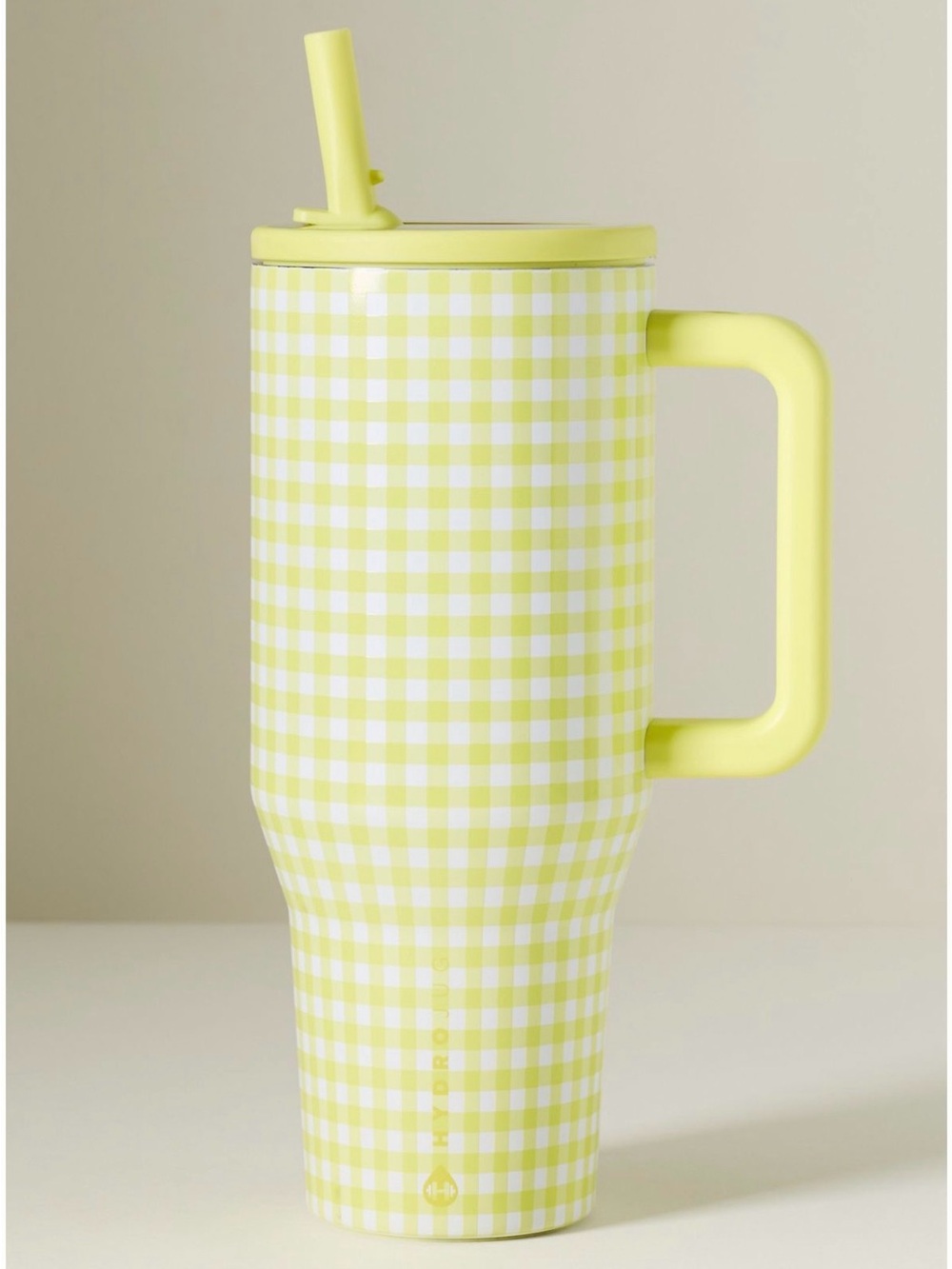 Hydrojug x Anthropologie Yellow Gingham 40 oz Travel Tumbler
